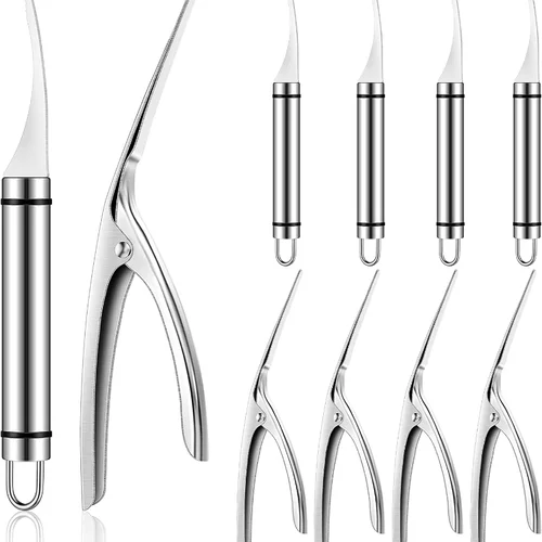 스테인레스 스틸 새우 필러, 새우 라인, 새우 쉘 필러, 내구성 새우 클리너 나이프, 주방 새우 필링 도구  Best5