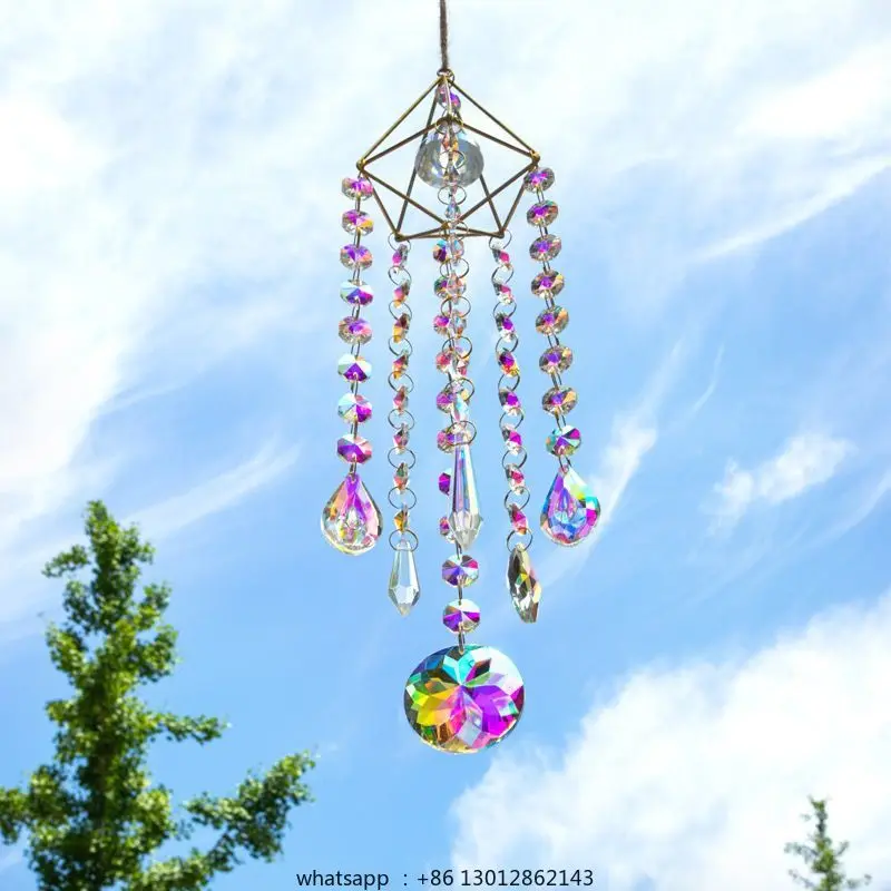 

Crystal Colorful Dreamlike Wind Chimes High-quality Bedroom Window Hanging Decorations Diamond Shelf Fashional Elegant Gift