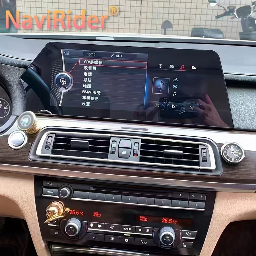 

For BMW 7 Series F01 2013-2017 12.3 Inch Car Blade Screen Wireless CarPlay Android 13 Video Player DSP Multimedia Head Unit GPS