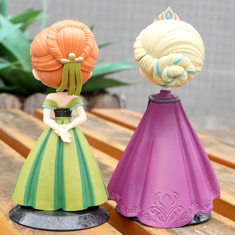 Princess Q Elsa Anna Figures PVC Model Doll Action Collection Figurine Toy for children gift desktop ornament view 6