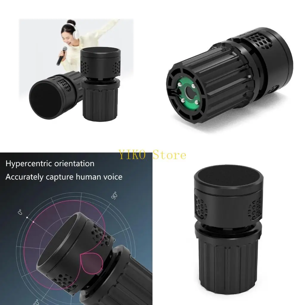 K32C Mini Microphone Cores for Streaming Gaming Podcasting Condenser Mic Head with Cardioid Pickup Black