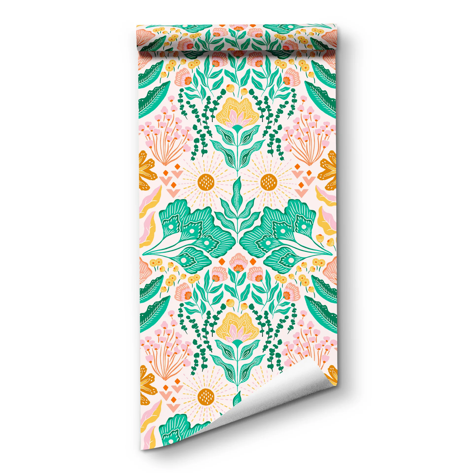 Boho Floral Peel and Stick Wallpaper Spring Flower Leaf Contact Paper Botanical Wall Paper for Bedroom Bathroom Cabinet