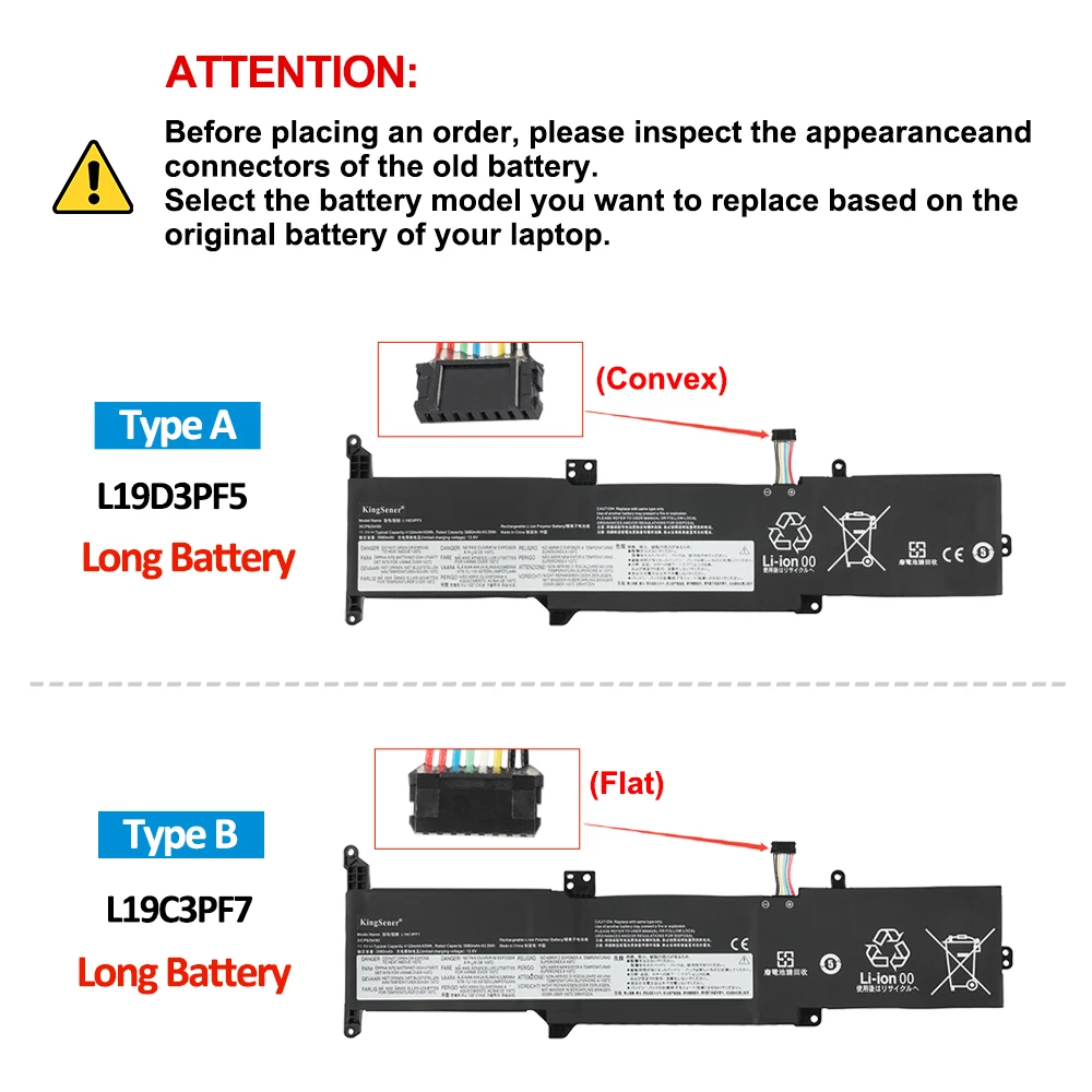 L19D3PF5 L19L3PF5 Battery For Lenovo IdeaPad 3-14ADA05 3-14ARE05 3-14IIL05 3-14IML05 3-15ARE05 3-15IIL05 3-15IML05 L19C3PF7