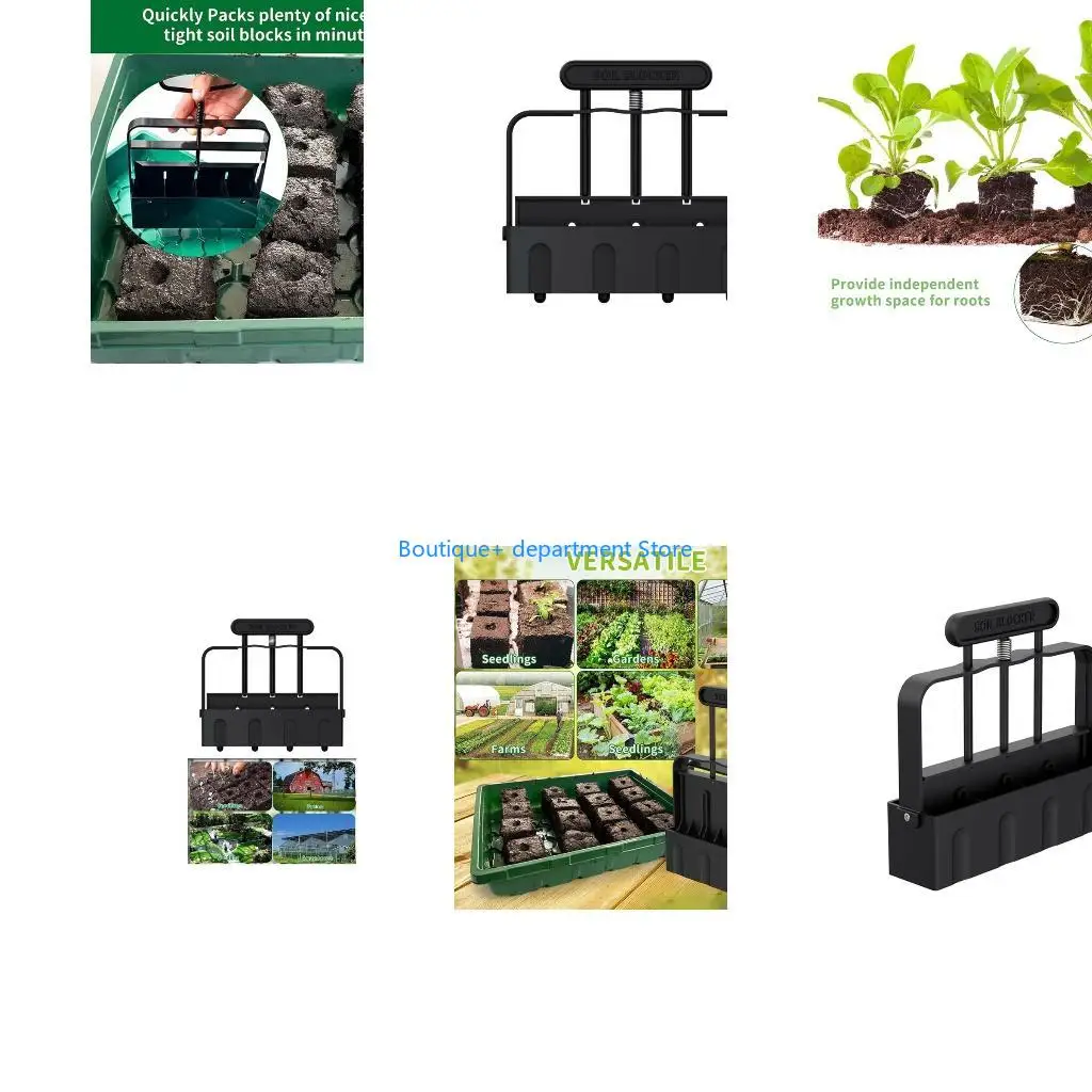 E1PD Soil Blocker Manual Soil Block Maker for Garden Lawn Farm Indoor and Outdoor Use