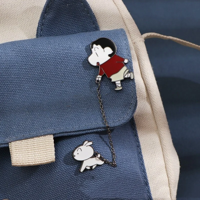 

Xiaoxin's Dog-Leading цепочка брошь персонаж мультфильма периферийный значок из сплава модная сумка аксессуары броши женская брошь