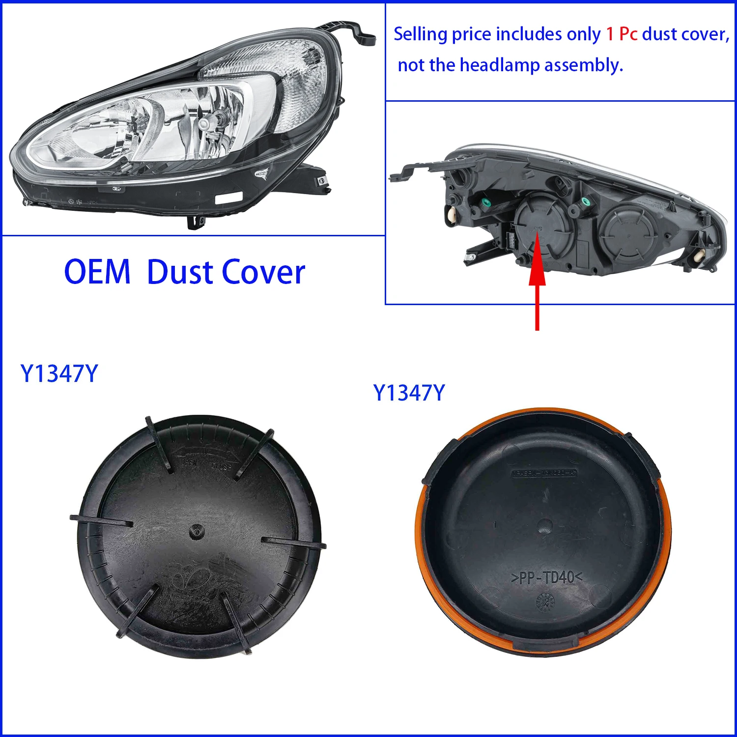 EHLTE 1 Pc Headlight Dust cover For Opel Combo 20001509 42440509 LED Bulb Extended Plug Headlamp Heighten Caps