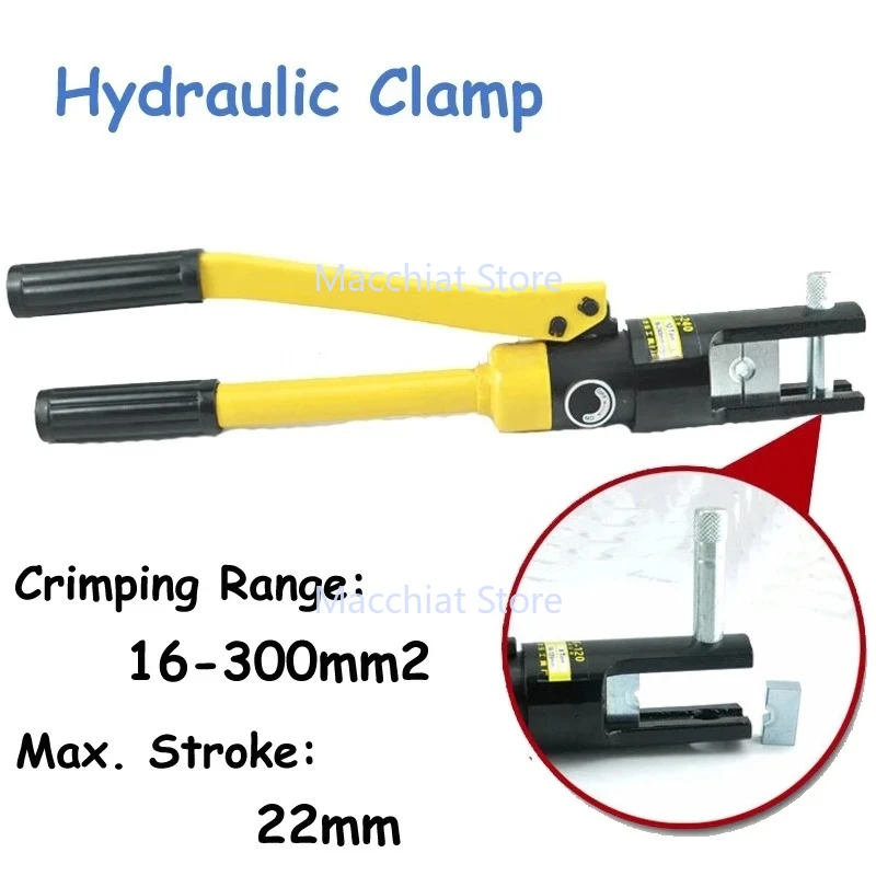 

Hydraulic Crimping Tool 16-300mm2 Copper Aluminium Terminal Clamp Pressure Cable Lug Press Cable Terminal YQK-300