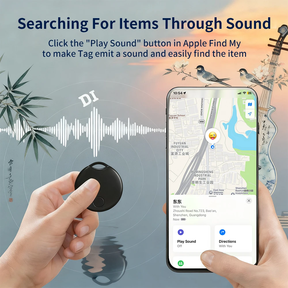 미니 스마트 태그 비욘드 블루투스 트래킹 파인더 애플 파인드 마이 iOS 전용 키 가방 배낭 아이템 로케이터 장치
