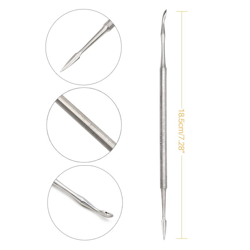 1pc Dental Stainless Steel Sculpting Wax Knife Double Ended Spatula Composite Resin Filling Wax Scoop Tool