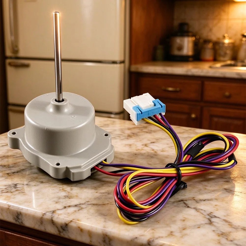 DC Cooling For Fan Motor 8cm White Plastic Quiet Operation Efficient Air Circulation Easy Installation Refrigerator Accessor