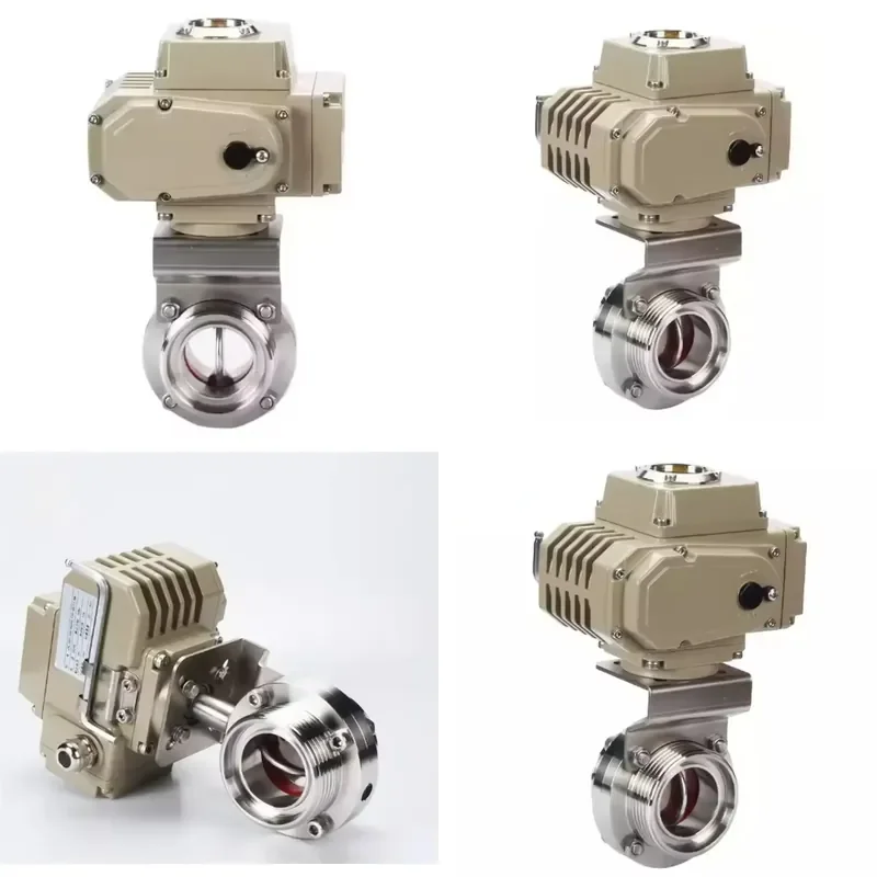 for Qinfeng Industrial Hydraulic Control Valve Water Automatic Electric Actuator Stainless Steel Sanitary Electric Butterfly