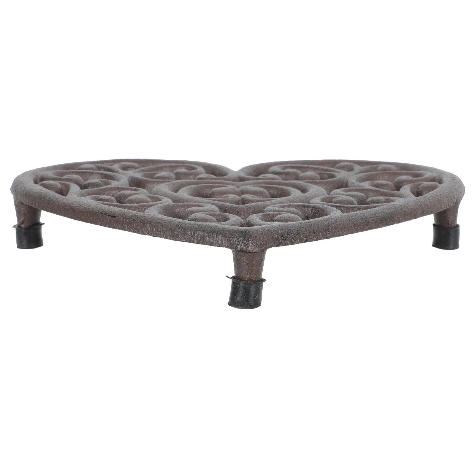 

1Pcs Heart Shaped Hollow Iron Decorative Pot Mat Heat Insulated Anti-Scalding Non-Slip Protective Tableware Placemat for Home