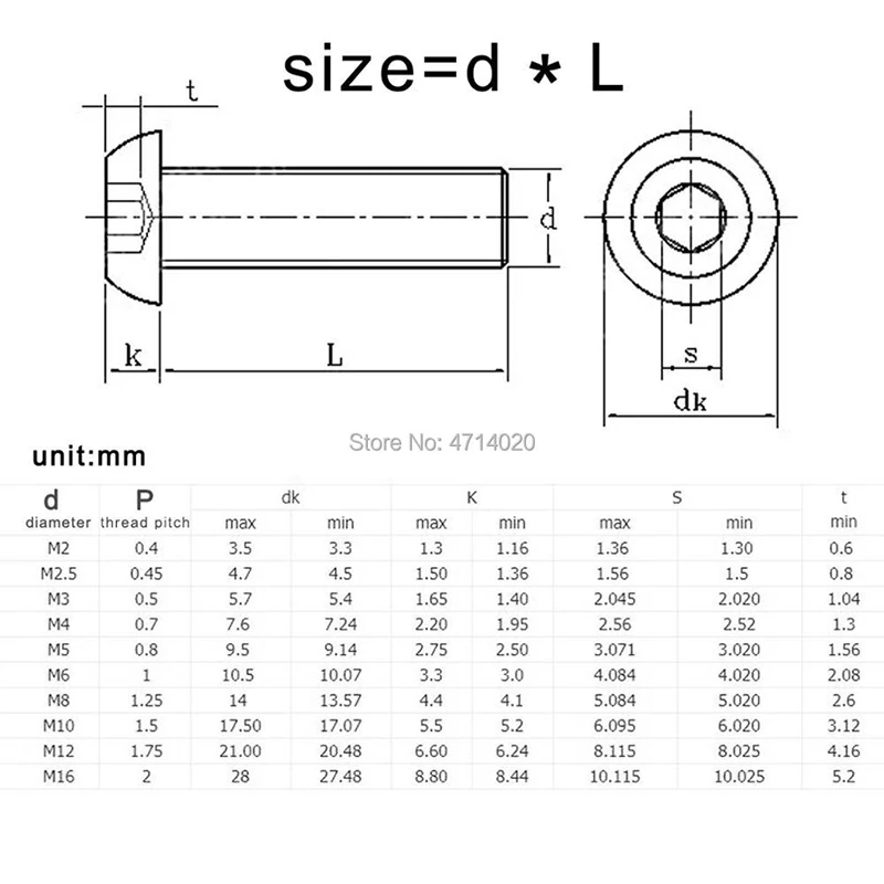 M2 M2, 5 M3 M4 M5 M6 M8 M10 A2-70 304 ze stali nierdzewnej sześciokątny przycisk śruba sześciokątna śruba imbusowa śruba L = 3 do 100mm ISO7380