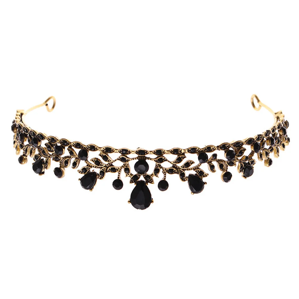 1 قطعة تاج العروس رائعة الباروك نمط الزفاف تيارا الشعر ديكور غطاء الرأس الزفاف فستان الزفاف الساحرة تاج #1