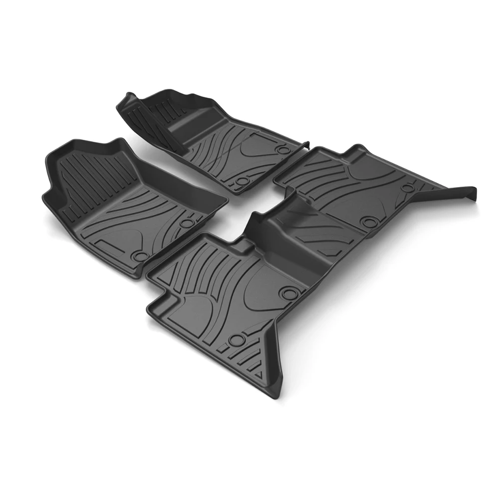 For Hilux 2015-2021 TPE Foot Pad The Right Driving Waterproof Non-slip Car Floor Mat Fully Surrounded Special Car Floor Carpet