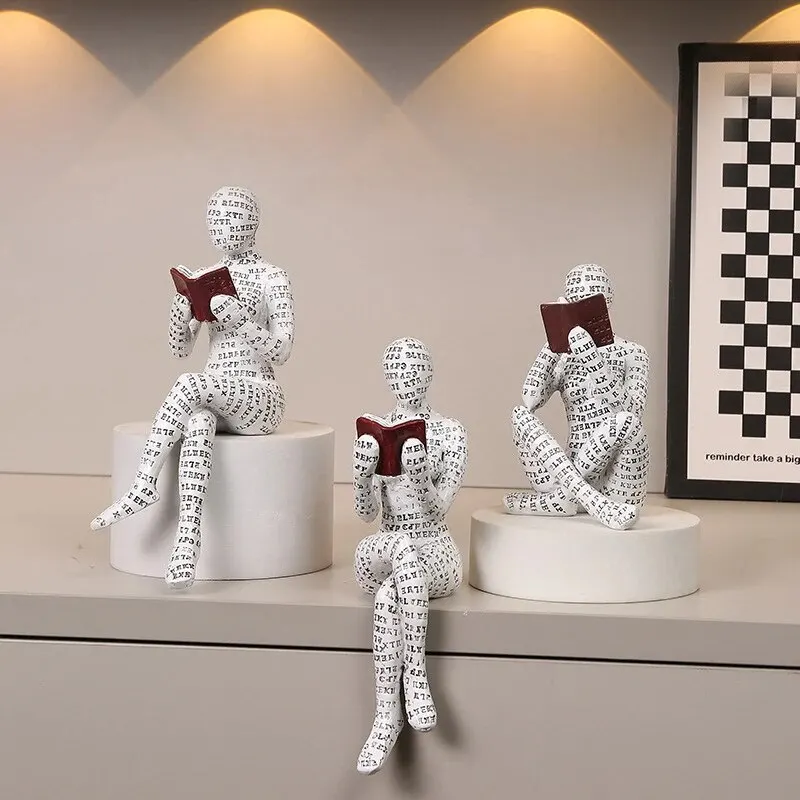 D2 European Light Luxury Abstract Reading Character Ornament Letters Reading Ornament Home Decoration Alphabet Reading Ornament 5