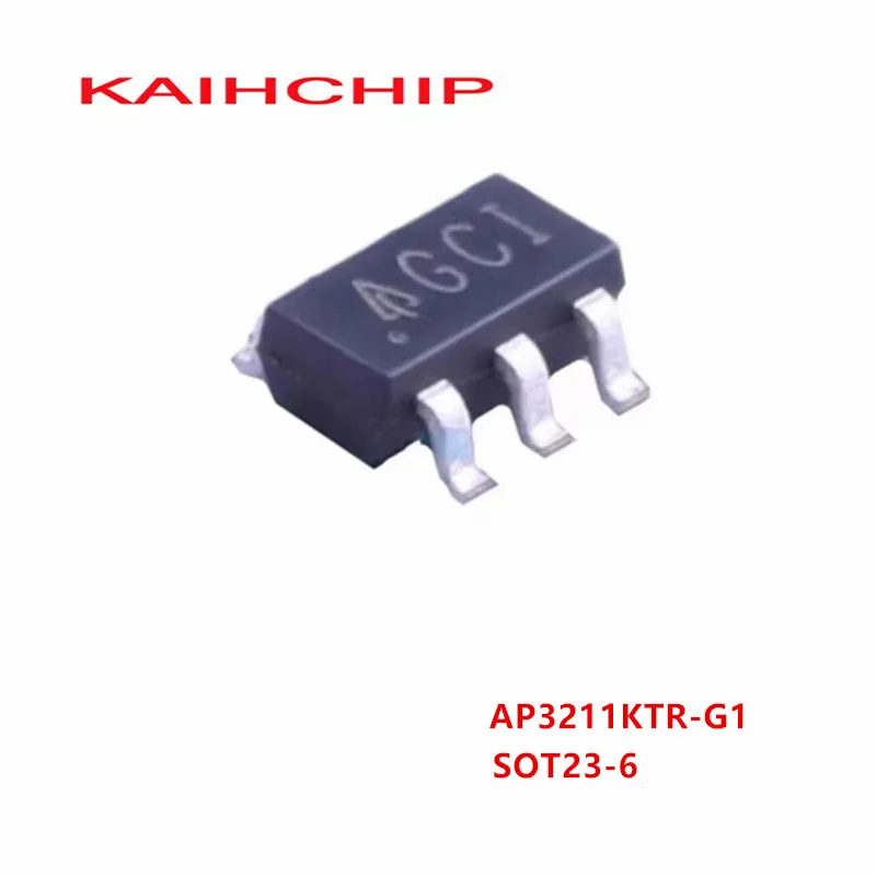 10pcs AP3211 GCI SOT-23-6 DC-DC IC REG BUCK ADJ 1.5A 1.4MHz AP3211KTR-G1 AP3211KTR