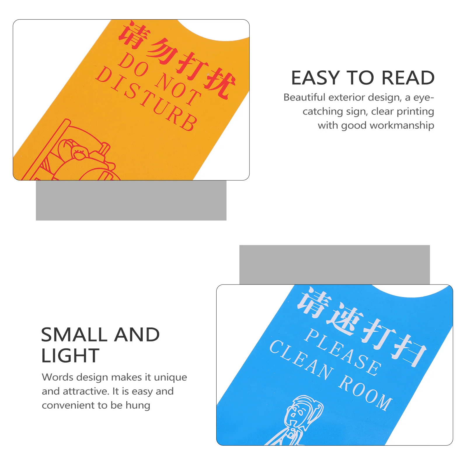 

10pcs Cleaning Reminder Sign Tag Hotel Please Room Door Hanger Waterproof Design Eye Catching Hanging Tag