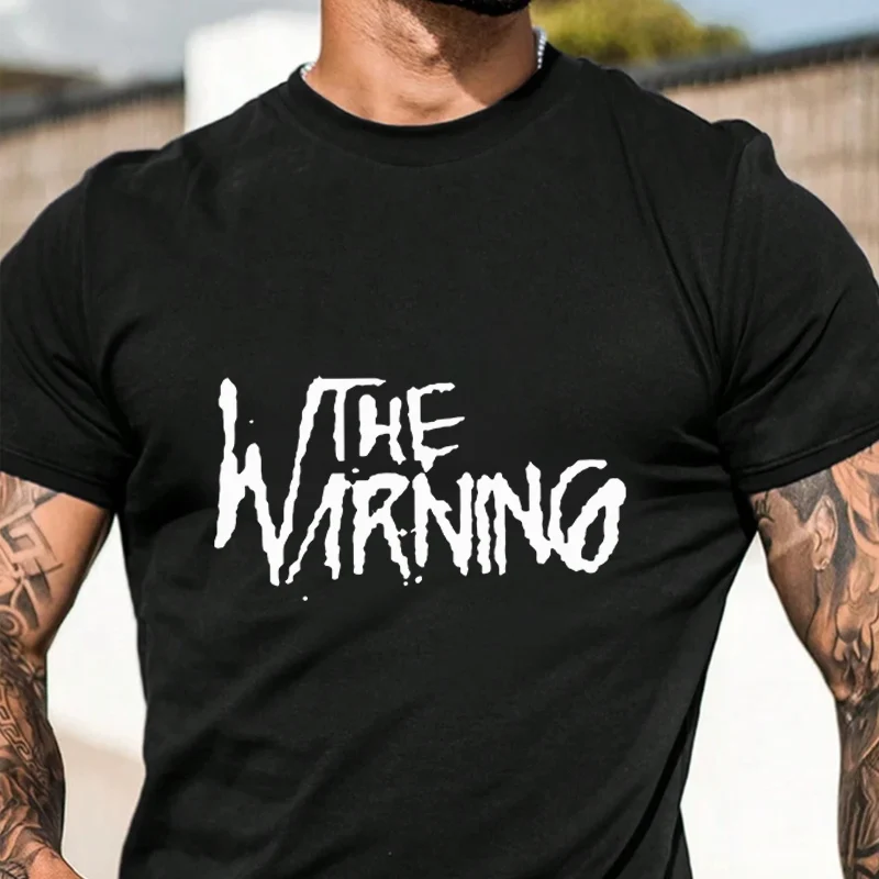 

2026 Men T Shirt Casual The Warning Is A Mexican Rock Graphic T-shirt Funny Biker Racer Chopper Vintage Streetwear Tops