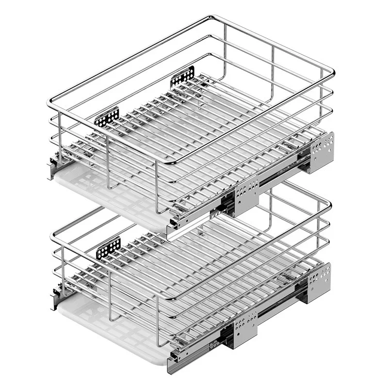 

Кухонный шкаф, выдвижной ящик, корзины для фруктов и овощей, хранение закусок из нержавеющей стали, хранение приправ