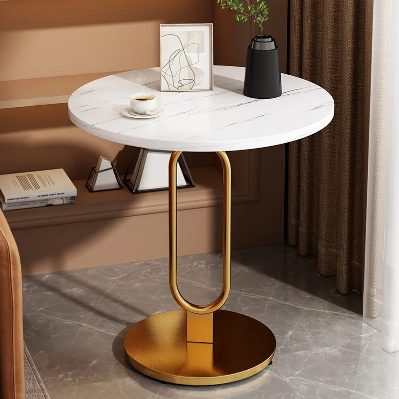 Minimalist Living Room Side Table Gold Metal Luxury Coffee Tables Breakfast Models Writing Entryway Auxiliar Salon Furniture