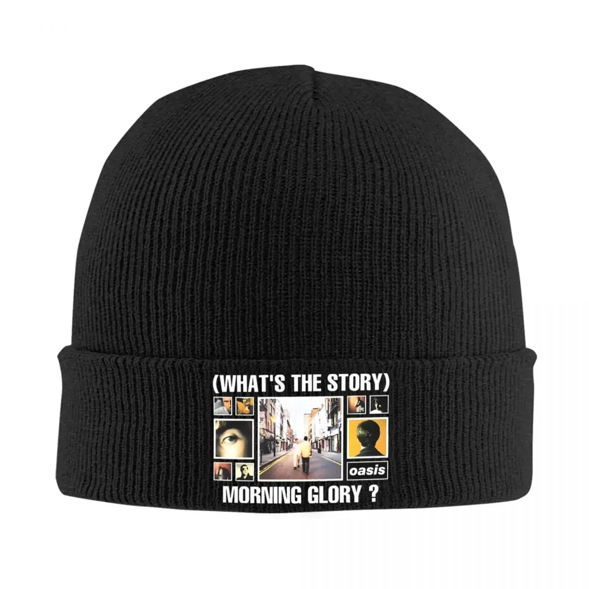 O-Oasis Whats The Story Morning Glory Kerjakan Knitted Hat Women's Men's Beanies Winter Hat Acrylic Crochet Cap