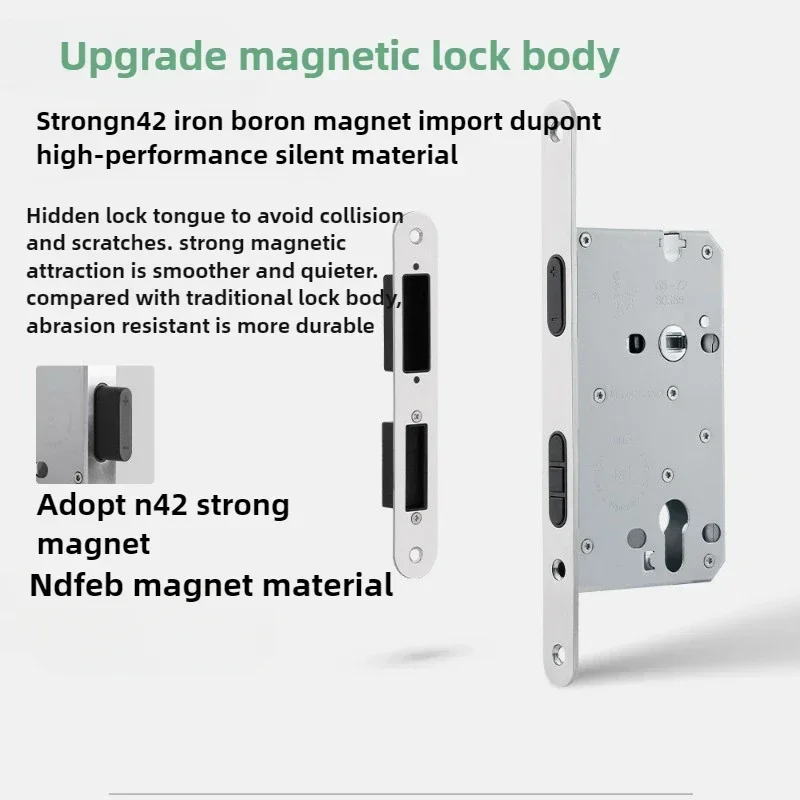 

New 2026 American Split Lock Magnetic Silent Door Lock 72 * 55 Lock Body Suitable for 35-45mm Thick Doors Bedrooms Home