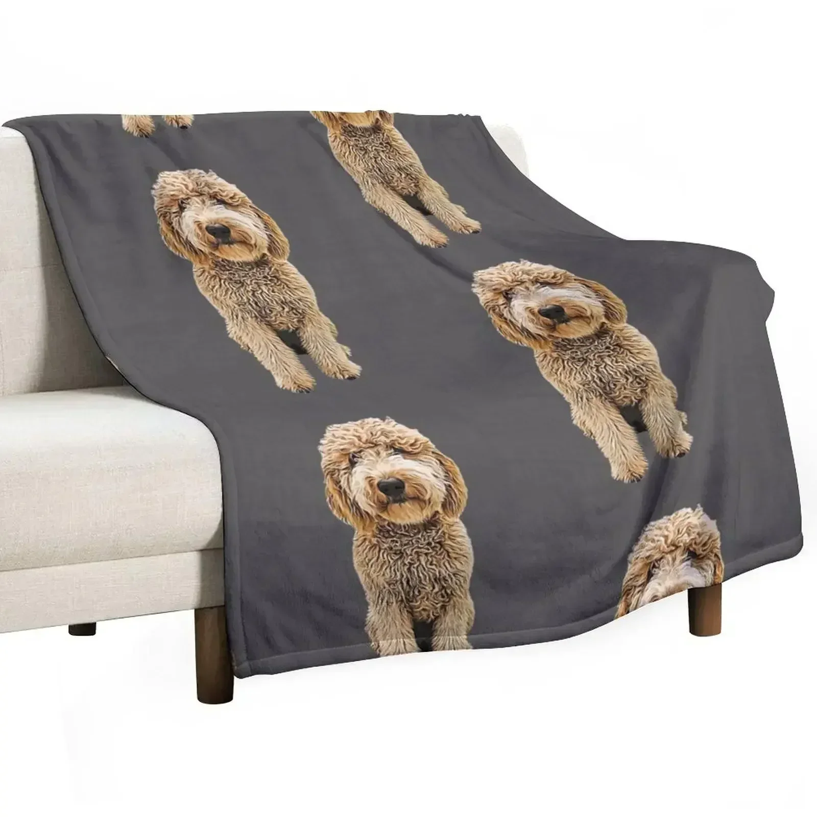 Labradoodle Golden Doodle Throw Blanket Plush Heavy Soft Plaid Fashion Sofas Blankets