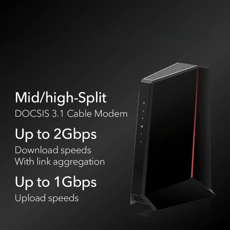 DOCSIS 3.1 Mid/high-Split Cable Modem (CM2500)  Xfinity, Spectrum, Cox - for Cable Plans up to 2Gbps