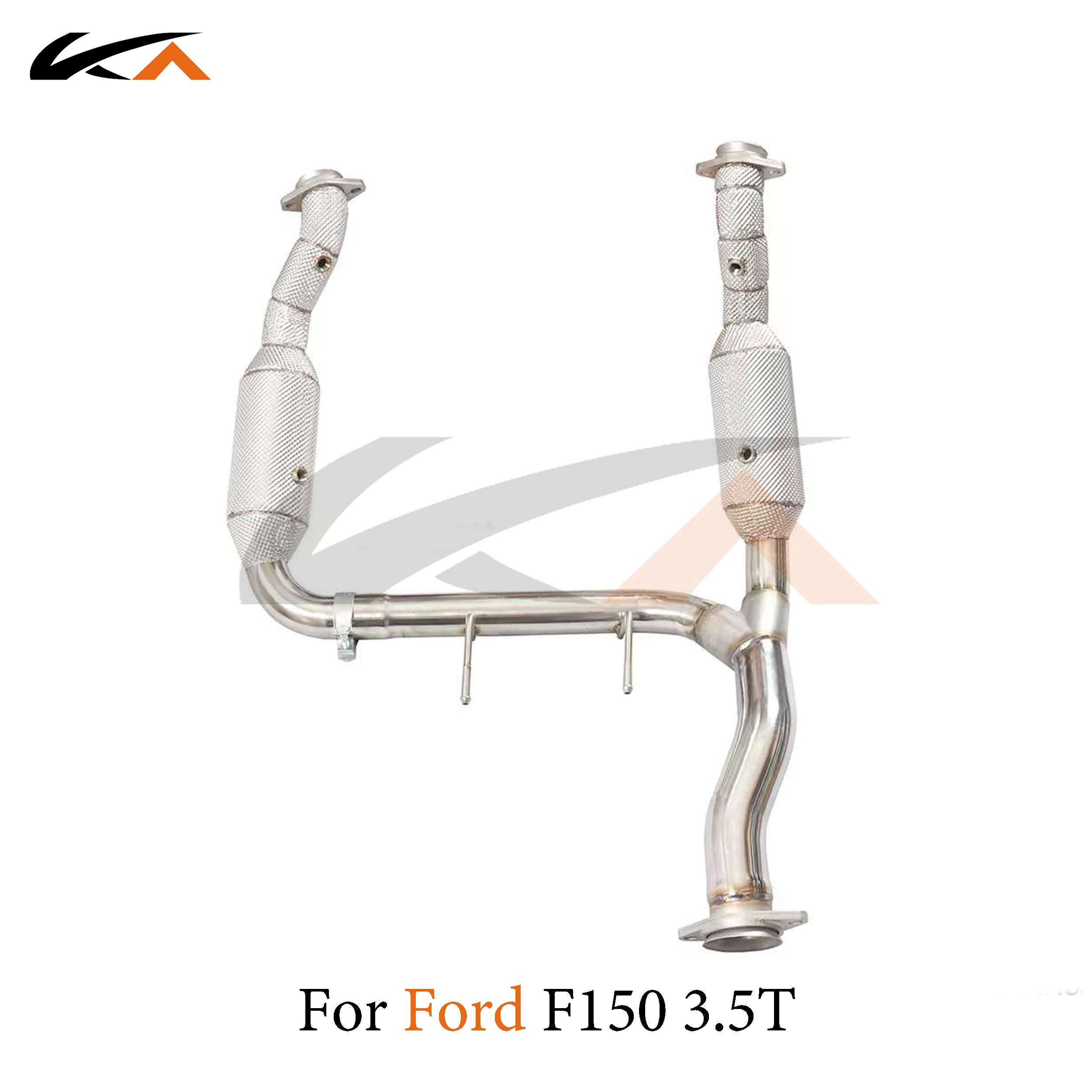 

KA Tuning downpipe exhaust stainless headers for Ford F150 3.5T axle pipe performance heat shield catalysis