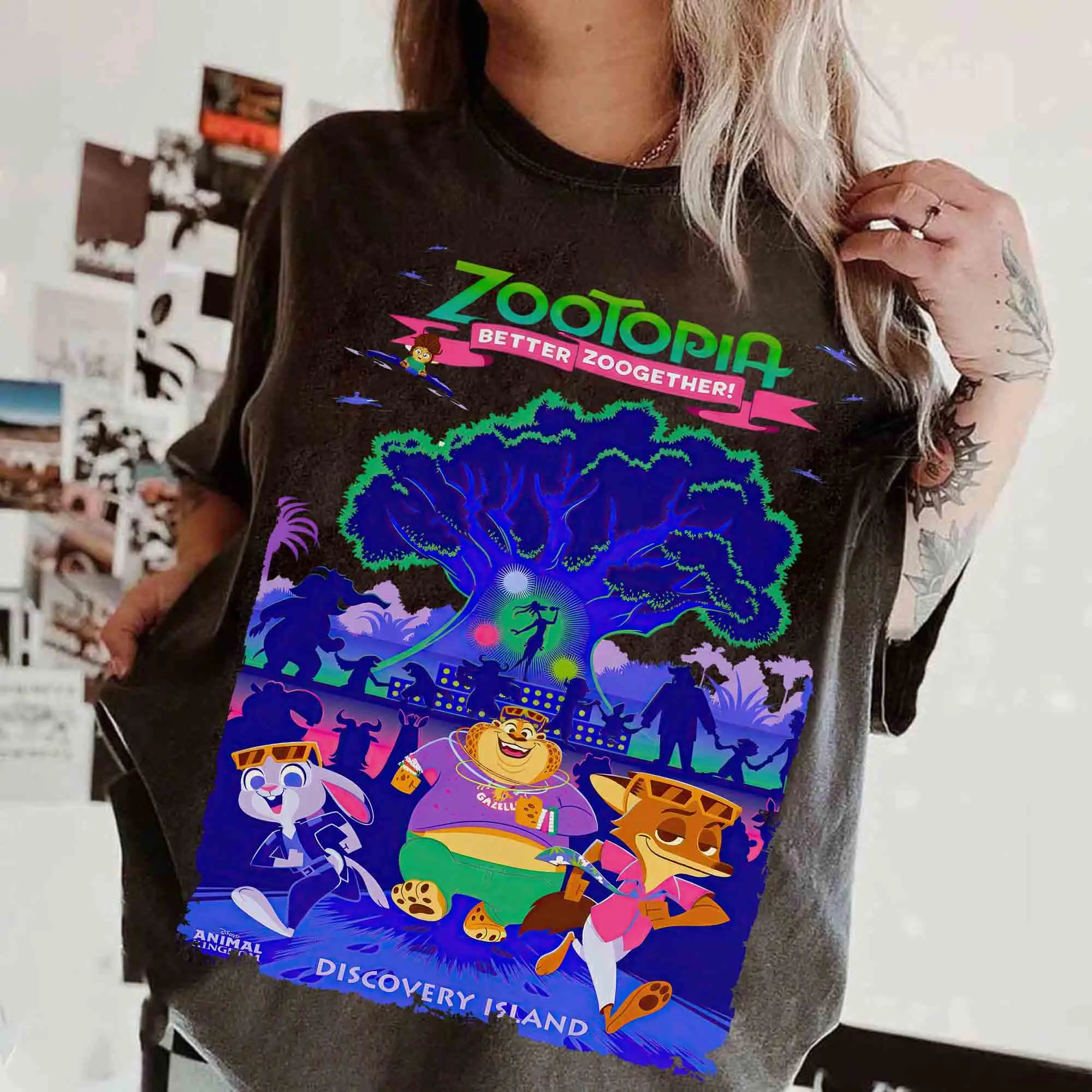 ديزني زوتوبيا 2 ملصق الفيلم تي شيرت جودي هوبز ونيك وايلد قميص زوتروبوليس ديزني تي شيرت ديزني لاند الأسرة رحلة 2025 #2