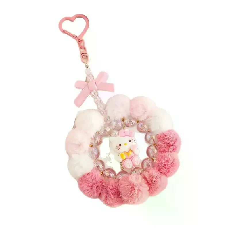 

Брелок из серии мультфильмов Sanrio, кавайный брелок Hello Kitty Kuromi, подвеска для рюкзака, цепочка для телефона Pochacco Melody, детский подарок на день рождения