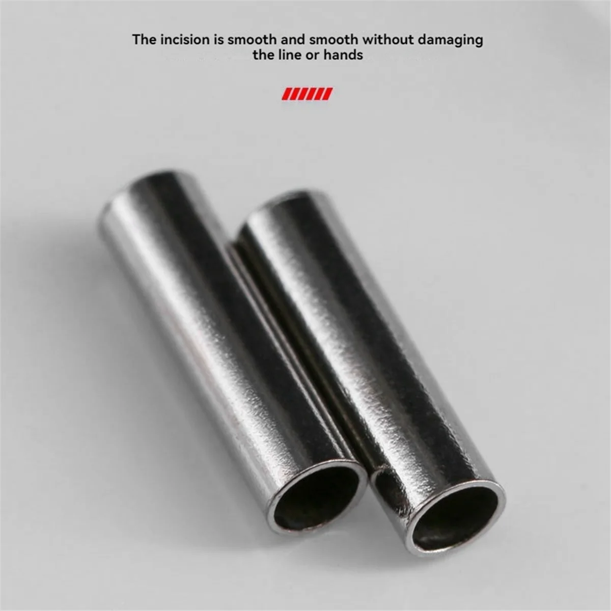 ABGN 200 قطعة الصيد العقص الأكمام خيط صنارة الصيد تجعيد سلك زعيم النحاس أنبوب موصلات الصيد برميل واحد 1.8x10 مللي متر