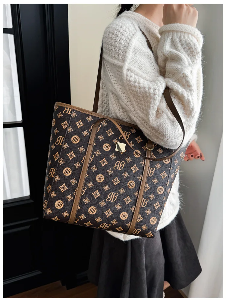 

Women's New Fashion Printed Tote Bag - Luxury-Inspired Spacious Commuter, Versatile Top-Handle Shoulder Bag