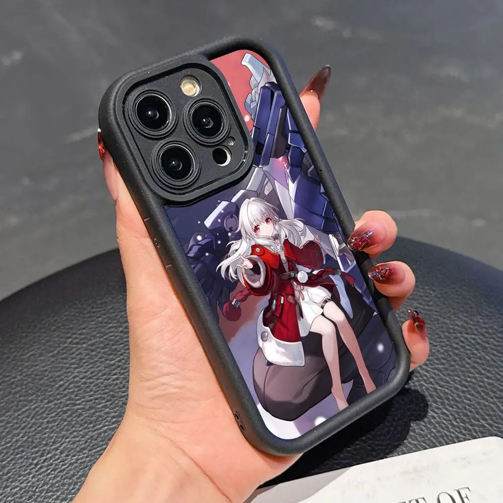 

HSR Clara Phone Case for iPhone 17 16 15 14 13 12 11 Air Pro Max Plus Black Soft TPU Shockproof Cover