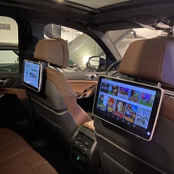 Ekran na zagłówek siedzenia System rozrywki dla BMW G30 G11 G12 G05 G06 Wifi wideo samochodowe ekran TV System Android 12.0 zagłówek z monitorem