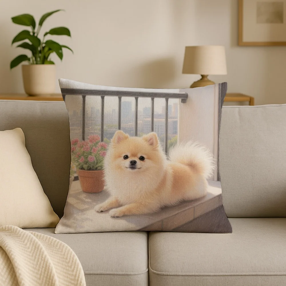 Funny Pet Cat Dog Cushion Cover Throw Pillow Case Soft Sofa Bedroom Living Room Home Decor Gift for Pet Owners