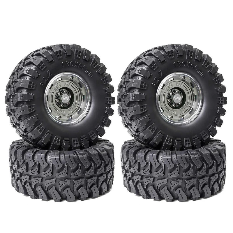 

Ljf Remote Control Car Tire Upgrade Accessories 1:8 Climbing Car 2.2-Inch Black Mud Wheel Boots Tire 130*55mm Crossrc Yikong H8h