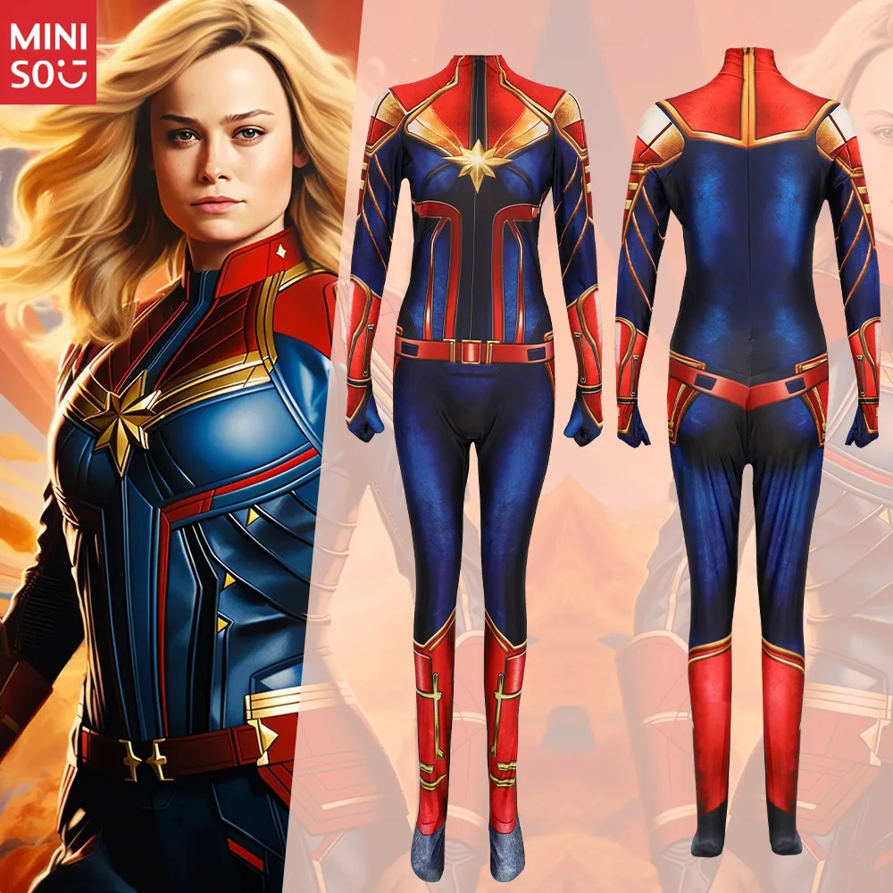 

Captain Marvel Cosplay Costume, Women's Bodysuit for Role Playing & Stage Performance