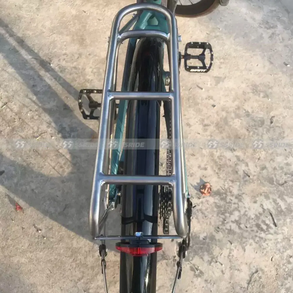 Titanium Bicycle Luggage Carrier, Rear Mounted Bike Rack, Child Seat for Road Bicycle, Bike Rear Parcel Holder