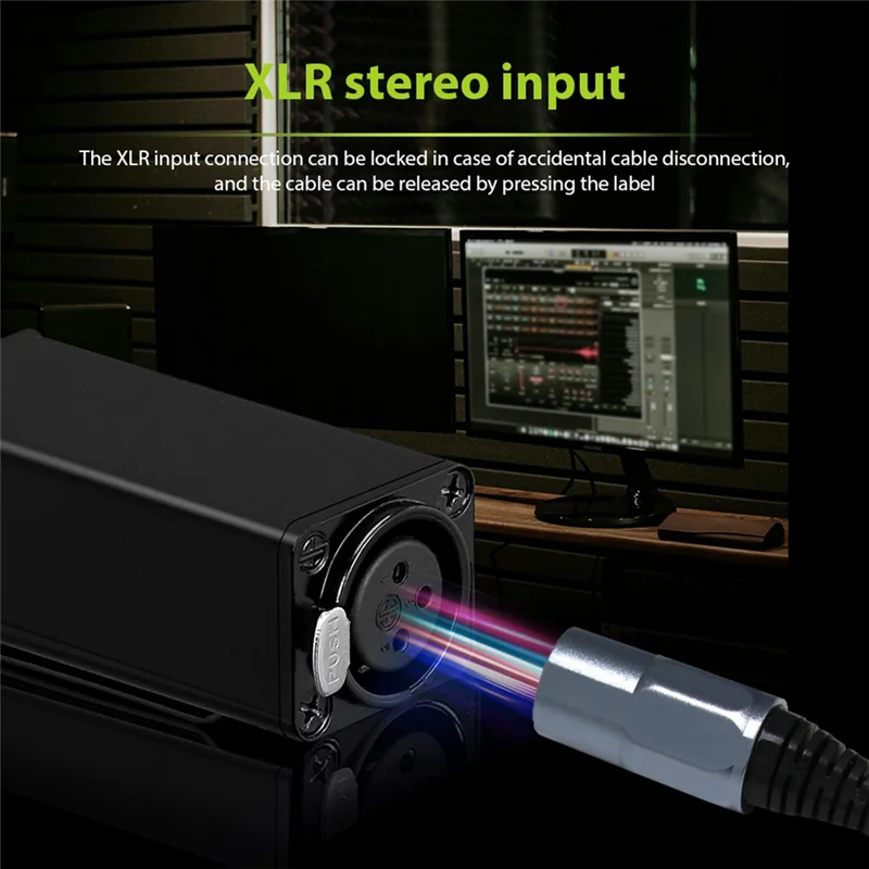 B48A In Ear Monitor Amplifier With XLR Input Volume Adjustment Stereo Headphone Amp Plug Play