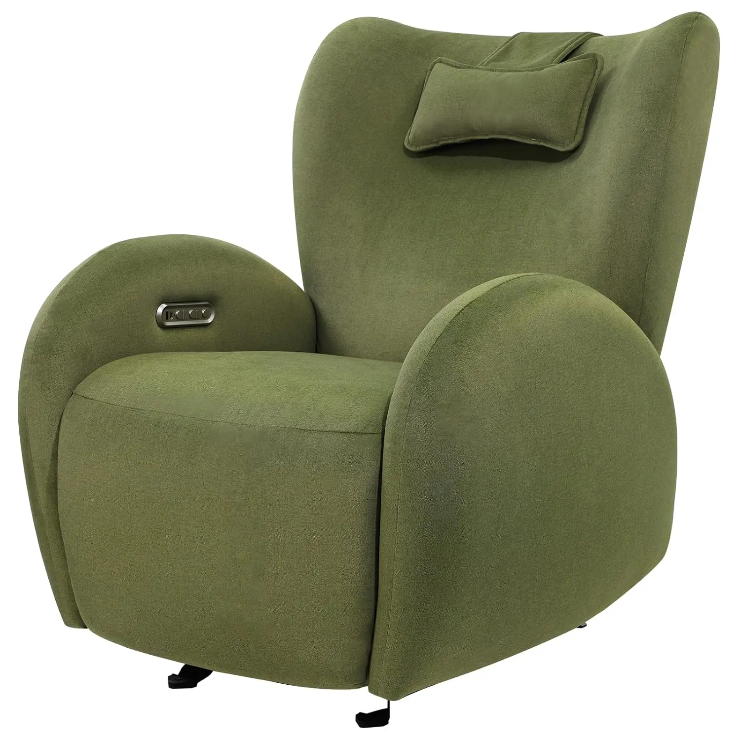 

Кресло-реклайнер с двумя моторами, регулируемой подставкой для ног, откидной спинкой и съемным подголовником, для гостиной, оливково-зеленое, на заказ
