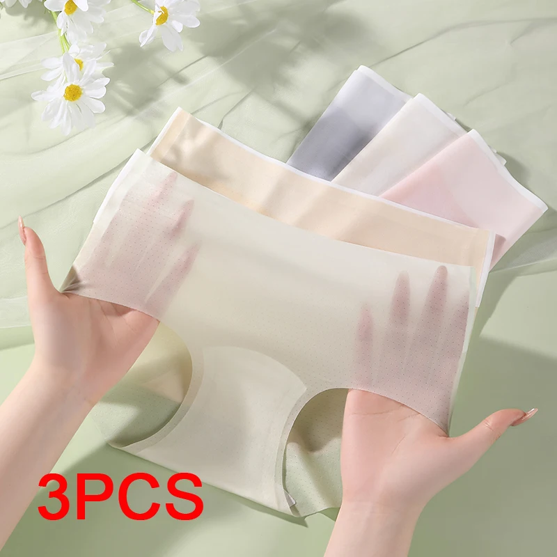 Women's Lingerie Fashion Briefs Panties Women Micro Underwear Japanese Princess Panties Set Pack Underwear Woman Ice Silk Sexy