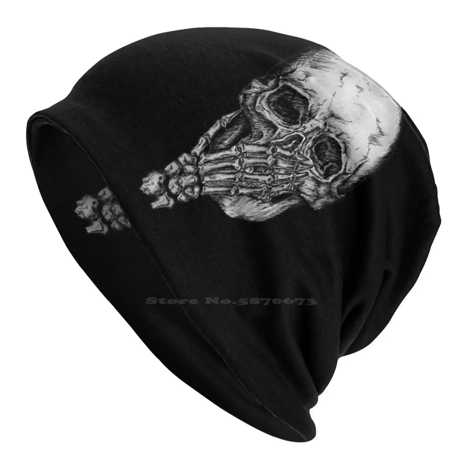 Smiling Skull Knitted Hat Warm Beanie Outdoor Caps Skull Cute Lovely Smile Smiling