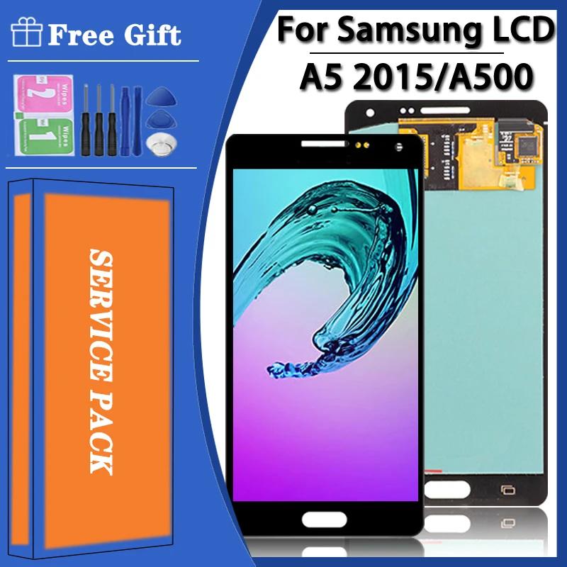 Super AMOLED For Samsung A5 2015 A500 A500F A500FU A500H A500M LCD Display Touch Screen Digitizer Assembly