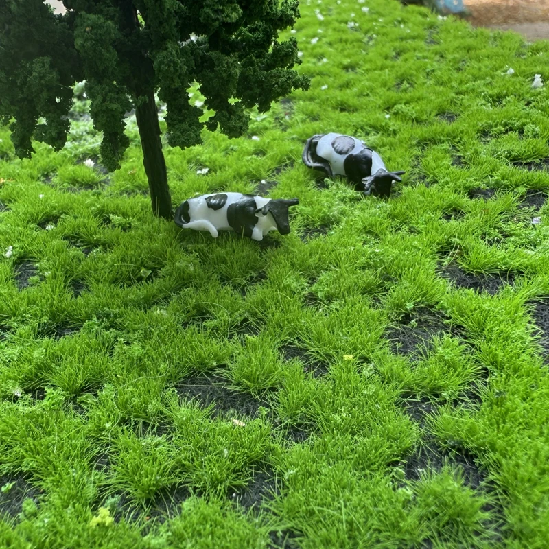 Model trawniku 10*10cm, symulacja pastwiska, mokrej doliny, model mchu, trawa, piaskownica, pogrubiony trawnik 7mm, ręcznie składany model.