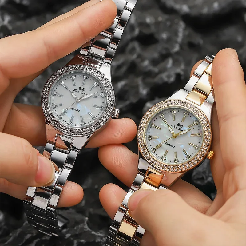 Fashion Casual Women Watch Elegant Luxury Brand Stainless Steel Strap Quartz Dress Watches for Woman Gifts