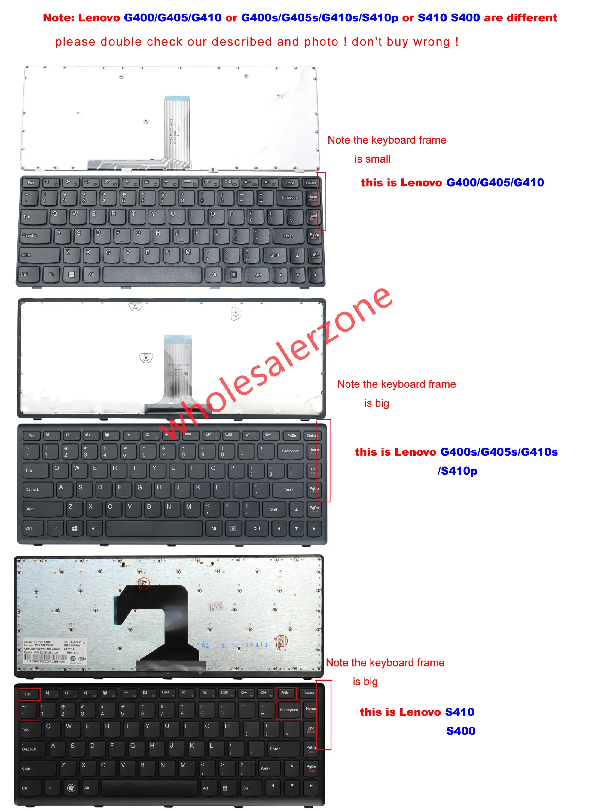 New for Lenovo S410P S410p-IFI 9Z.NAASC.001 25211170 T5E1-US series laptop US Keyboard (can't fit S410 laptop)