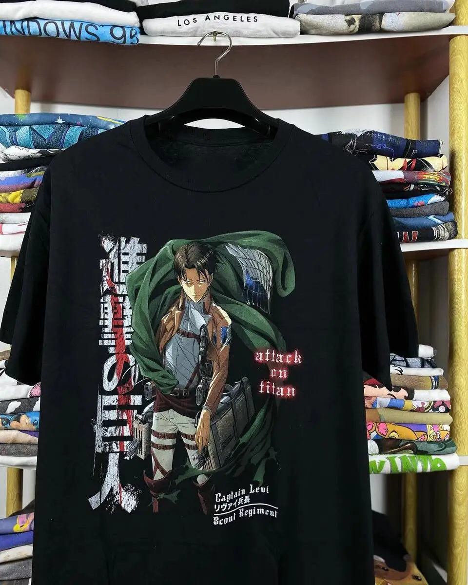 Attack on Titan Wings of Freedom 100% 코튼 여름 남성 반팔 티셔츠 야외 캐주얼 탑 스트리트 패션 남성 의류