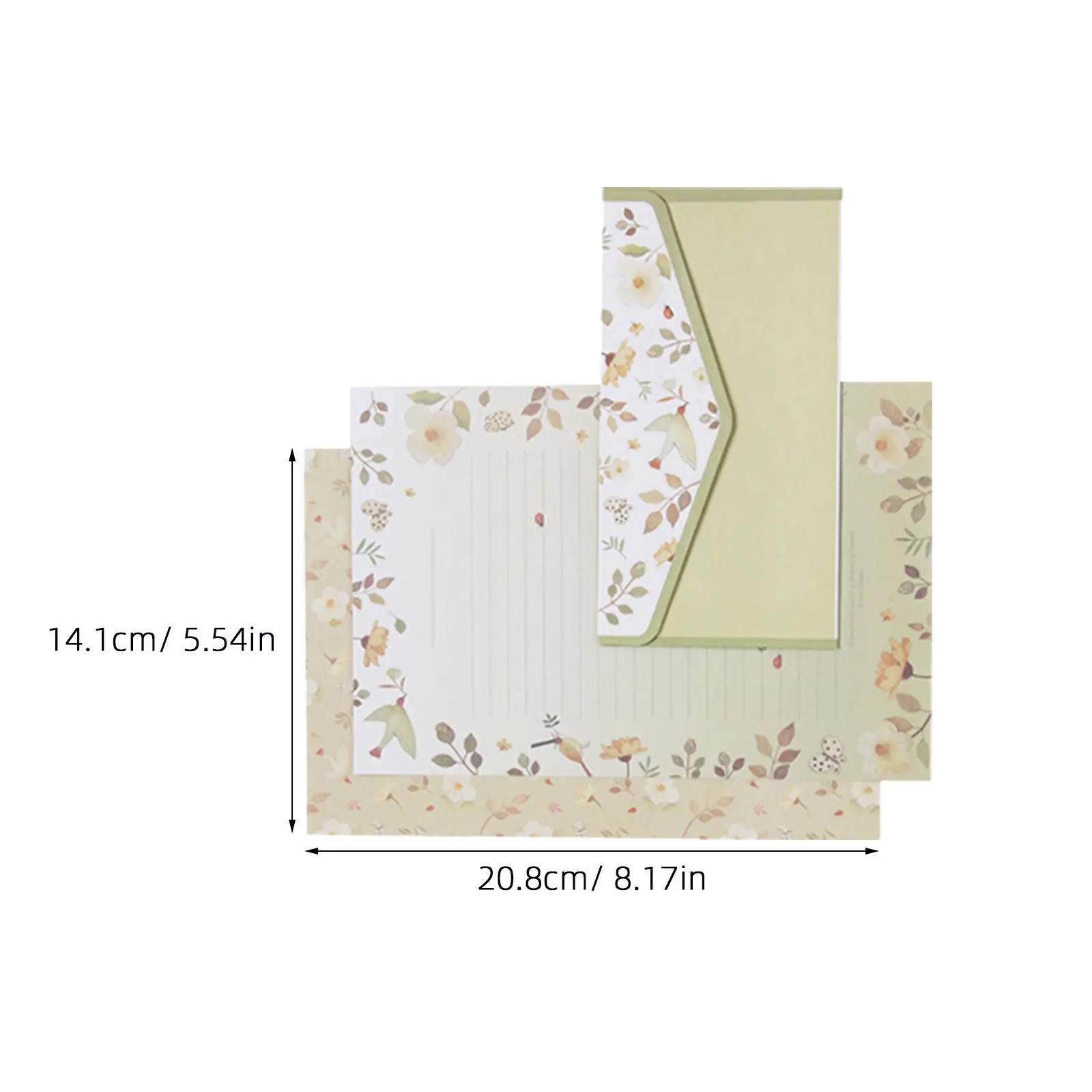 5Sets Flower Stationery Set For Practice Paper Teachers Classroom Supplies Print Letter Envelopes Kit